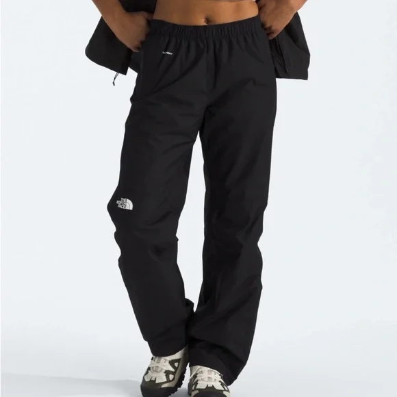 The North Face Black Antora Rain Pants with Relaxed Fit | Women | Medium - Picture 2 of 11